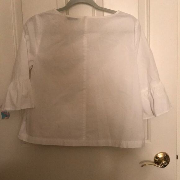 Madewell 3/4 puff sleeves blouse white xs - Picture 6 of 6